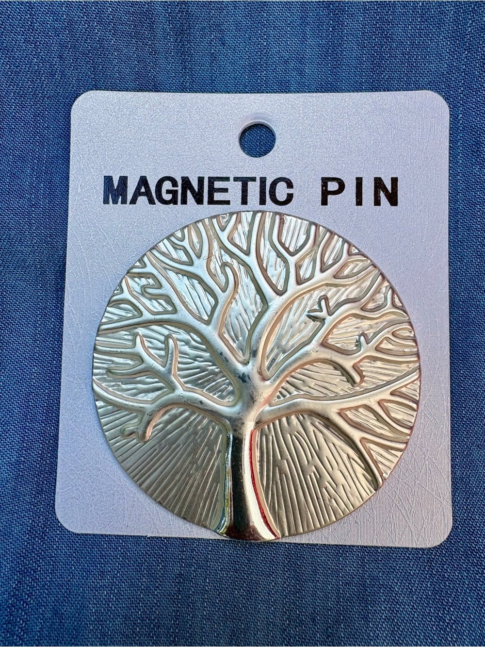 Silver Tree of Life Magnetic Pin